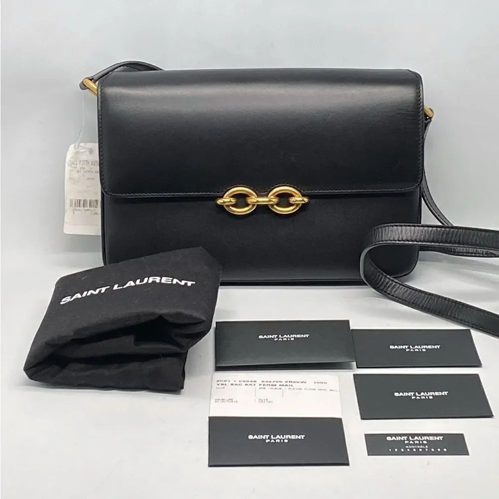 Saint Laurent Le Maillon Leather Crossbody Bag